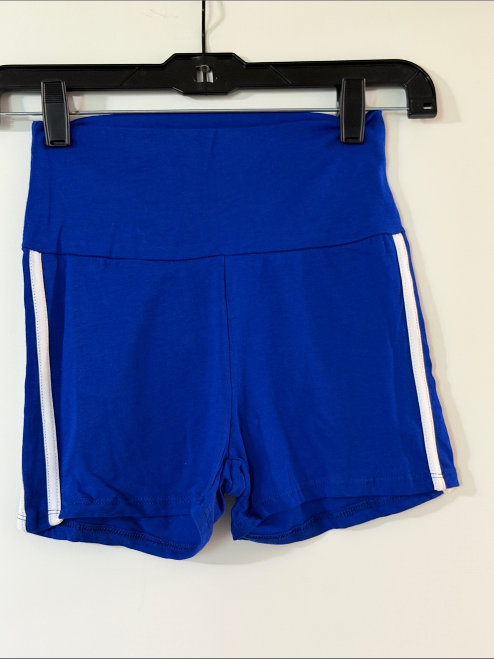 Bozzolo Royal Blue High-Waist Athletic Shorts with White Side Trim
